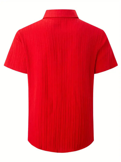 Perry-T-Shirt | Kurzärmeliges Button-up-Hemd für Männer