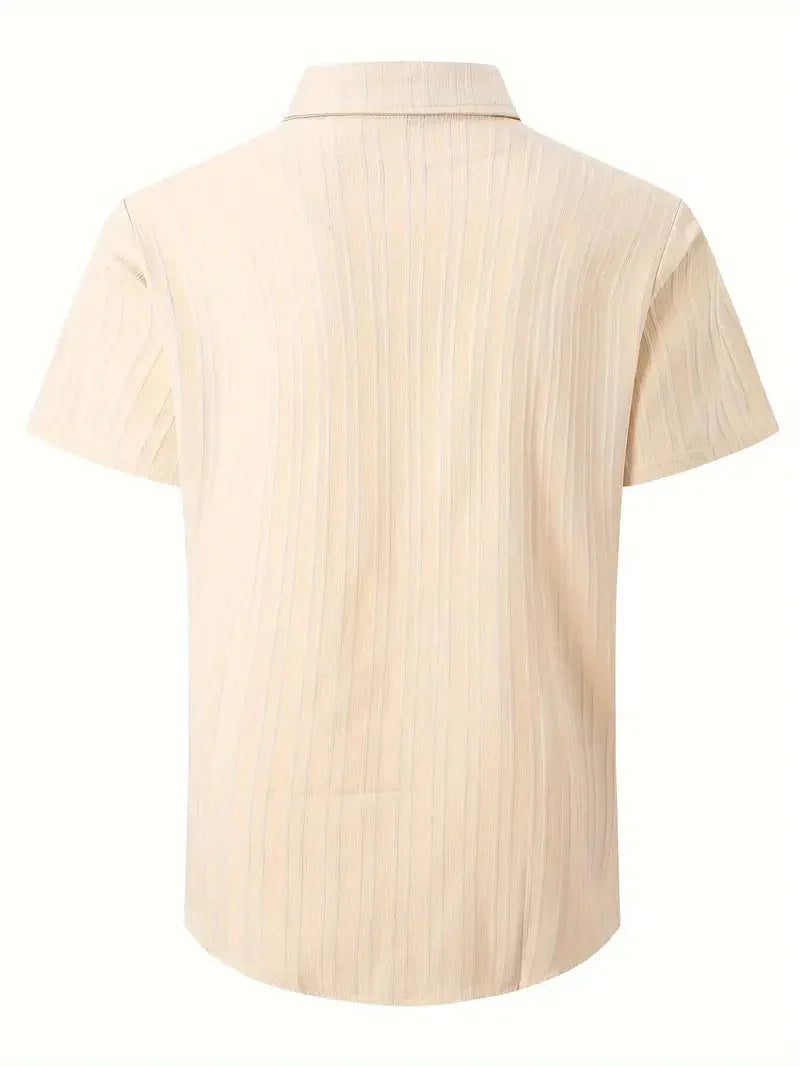 Perry-T-Shirt | Kurzärmeliges Button-up-Hemd für Männer