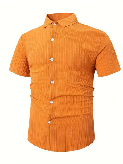 Perry-T-Shirt | Kurzärmeliges Button-up-Hemd für Männer