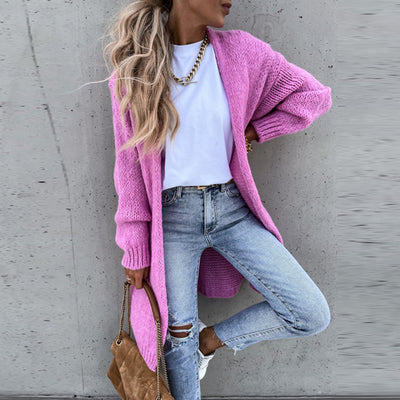 Schicke lange Strickjacke für Damen