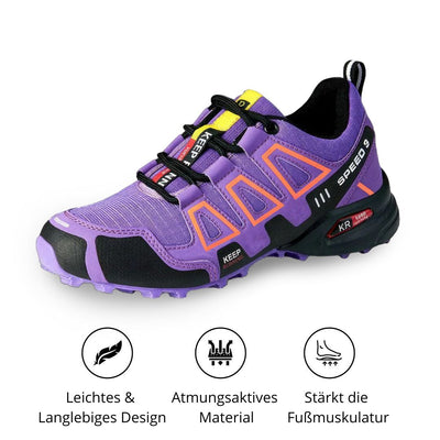 Speed V3 Sommer Wanderschuhe - Bequeme Trekkingschuhe mit Ortho Sohle für Damen