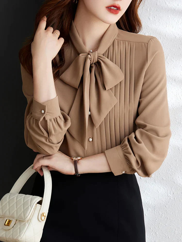 Artemis® | Elegante Bluse mit geknöpfter Fliege