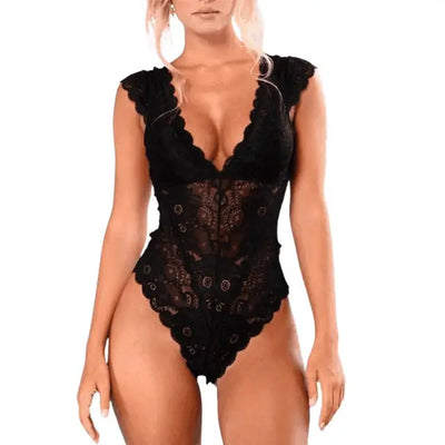 Bahia® | Plus Size 3Xl Body mit Kante und durchsichtigem Blattrand