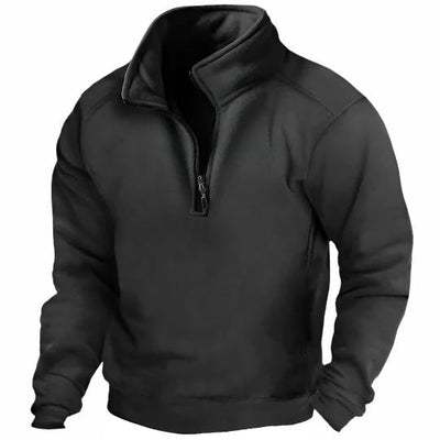 Winddichter Pullover mit Reißverschluss für Männer
