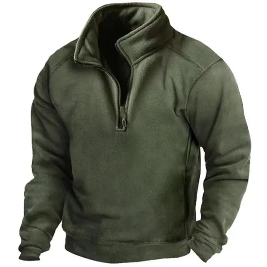 Winddichter Pullover mit Reißverschluss für Männer