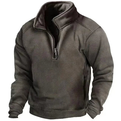 Winddichter Pullover mit Reißverschluss für Männer