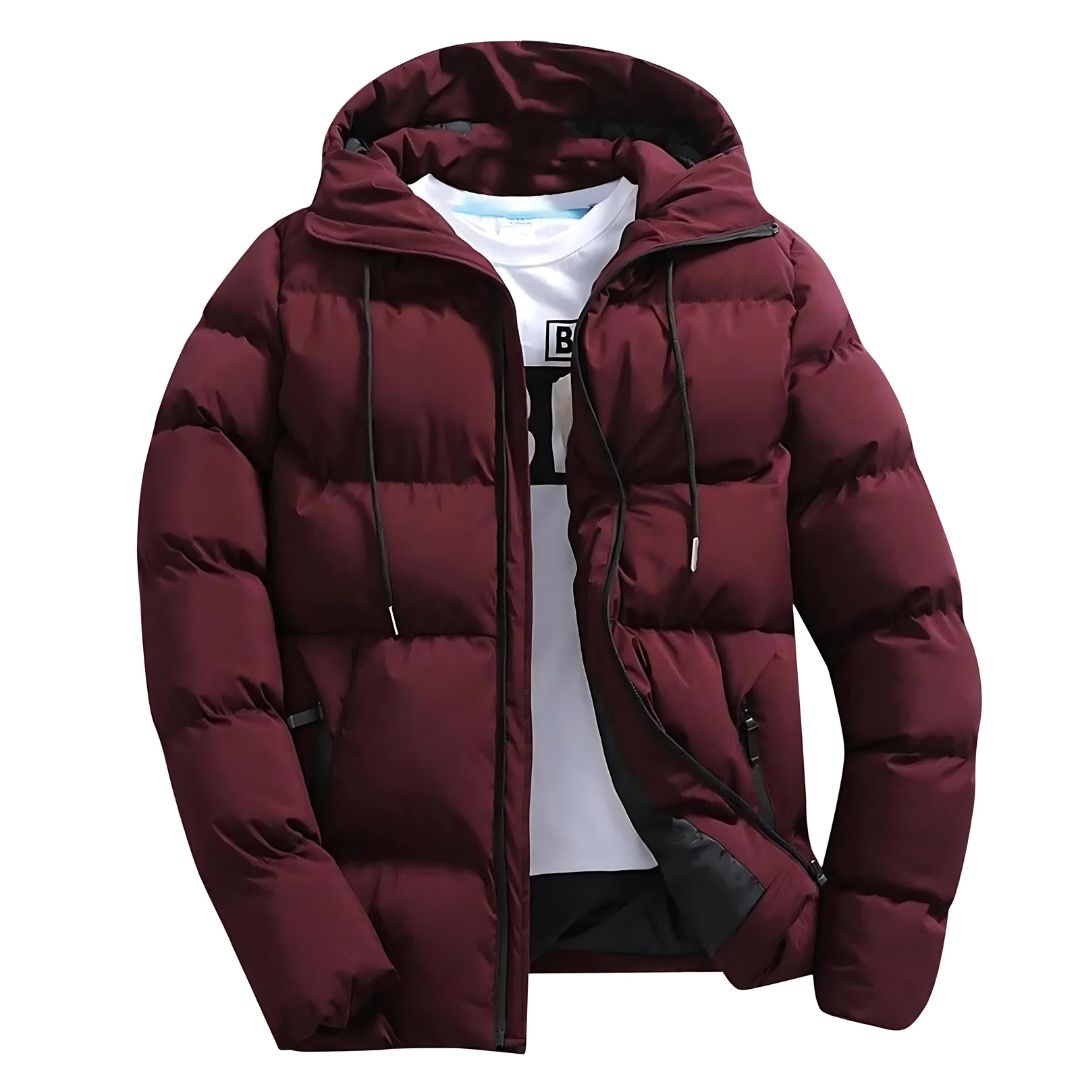 Wasserdichte Winterparka-Jacke mit Kapuze für Herren