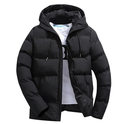 Wasserdichte Winterparka-Jacke mit Kapuze für Herren