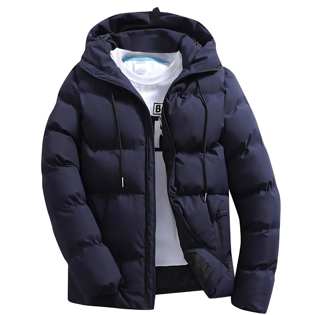 Wasserdichte Winterparka-Jacke mit Kapuze für Herren