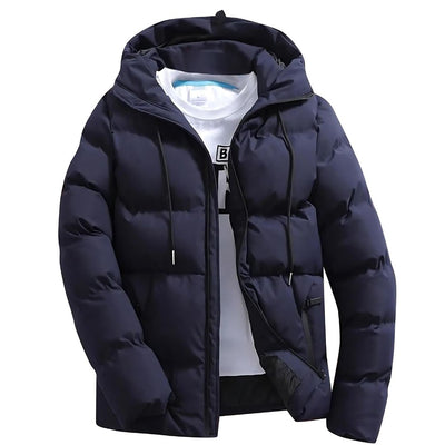 Wasserdichte Winterparka-Jacke mit Kapuze für Herren