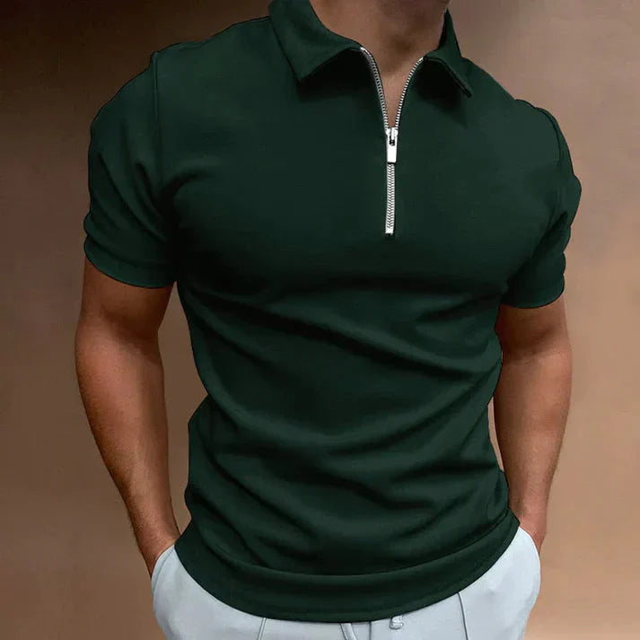 Polohemd - Half-Zip - Kurzarm - Polo T-Shirt - Herrenhemd