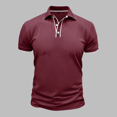 Poloshirt für Herren – Elegantes Polo mit weißen Kontrastdetails für den Sommer