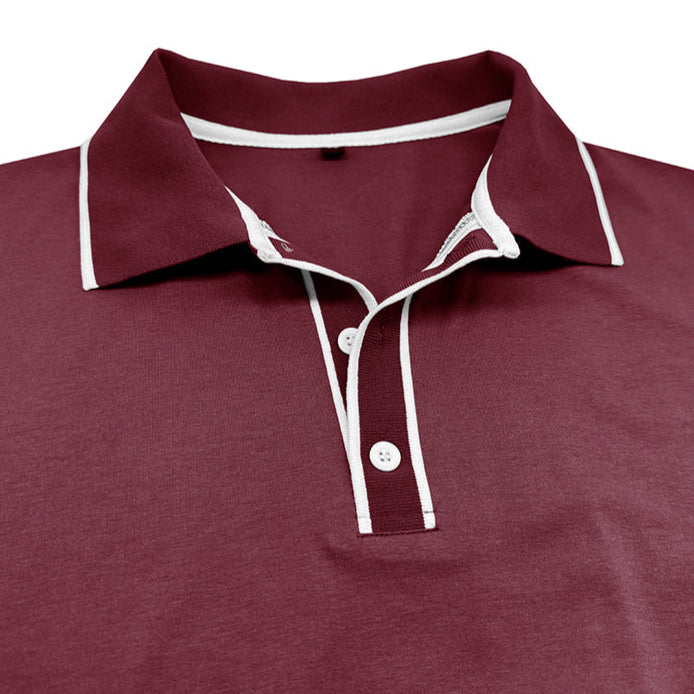 Poloshirt für Herren – Elegantes Polo mit weißen Kontrastdetails für den Sommer