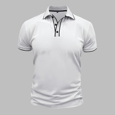 Poloshirt für Herren – Elegantes Polo mit weißen Kontrastdetails für den Sommer