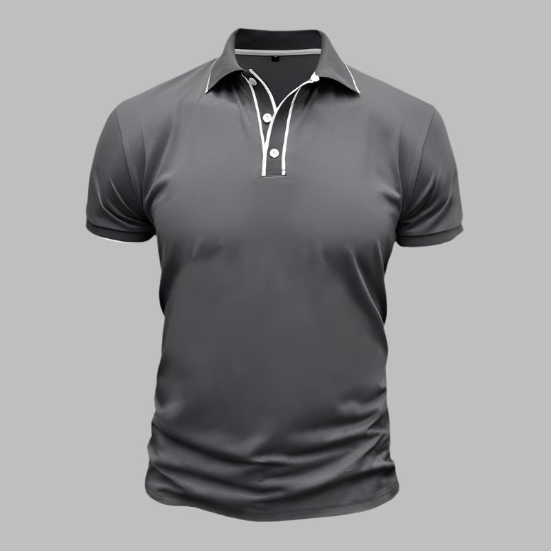 Poloshirt für Herren – Elegantes Polo mit weißen Kontrastdetails für den Sommer