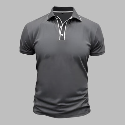 Poloshirt für Herren – Elegantes Polo mit weißen Kontrastdetails für den Sommer