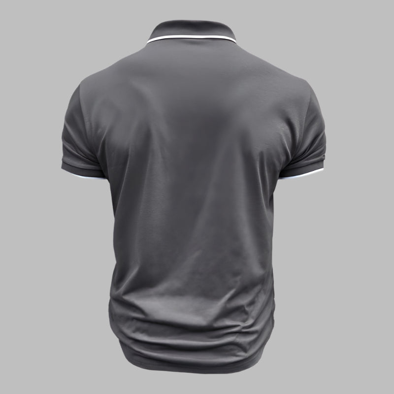 Poloshirt für Herren – Elegantes Polo mit weißen Kontrastdetails für den Sommer