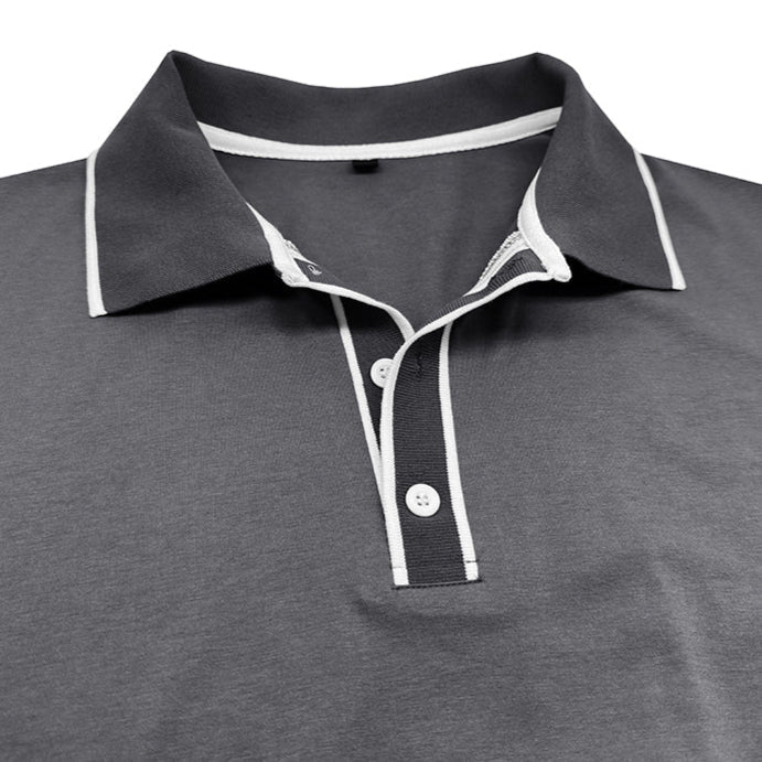 Poloshirt für Herren – Elegantes Polo mit weißen Kontrastdetails für den Sommer