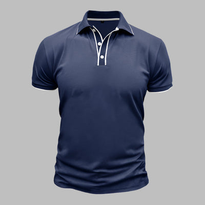 Poloshirt für Herren – Elegantes Polo mit weißen Kontrastdetails für den Sommer