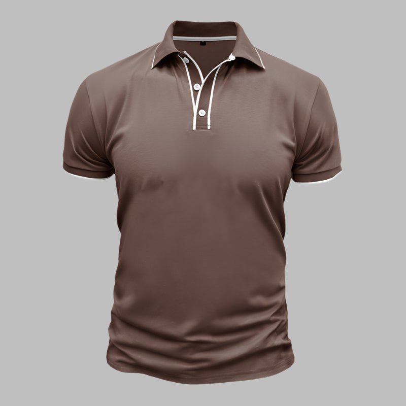 Poloshirt für Herren – Elegantes Polo mit weißen Kontrastdetails für den Sommer