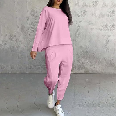 Damen Sommer Loungewear Set – Leichter Oversized Zweiteiler mit Pullover & Hose in Premium Qualität