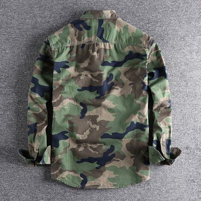 Robustes Herren langarm Hemd in Camouflage Optik