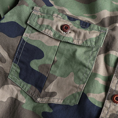 Robustes Herren langarm Hemd in Camouflage Optik