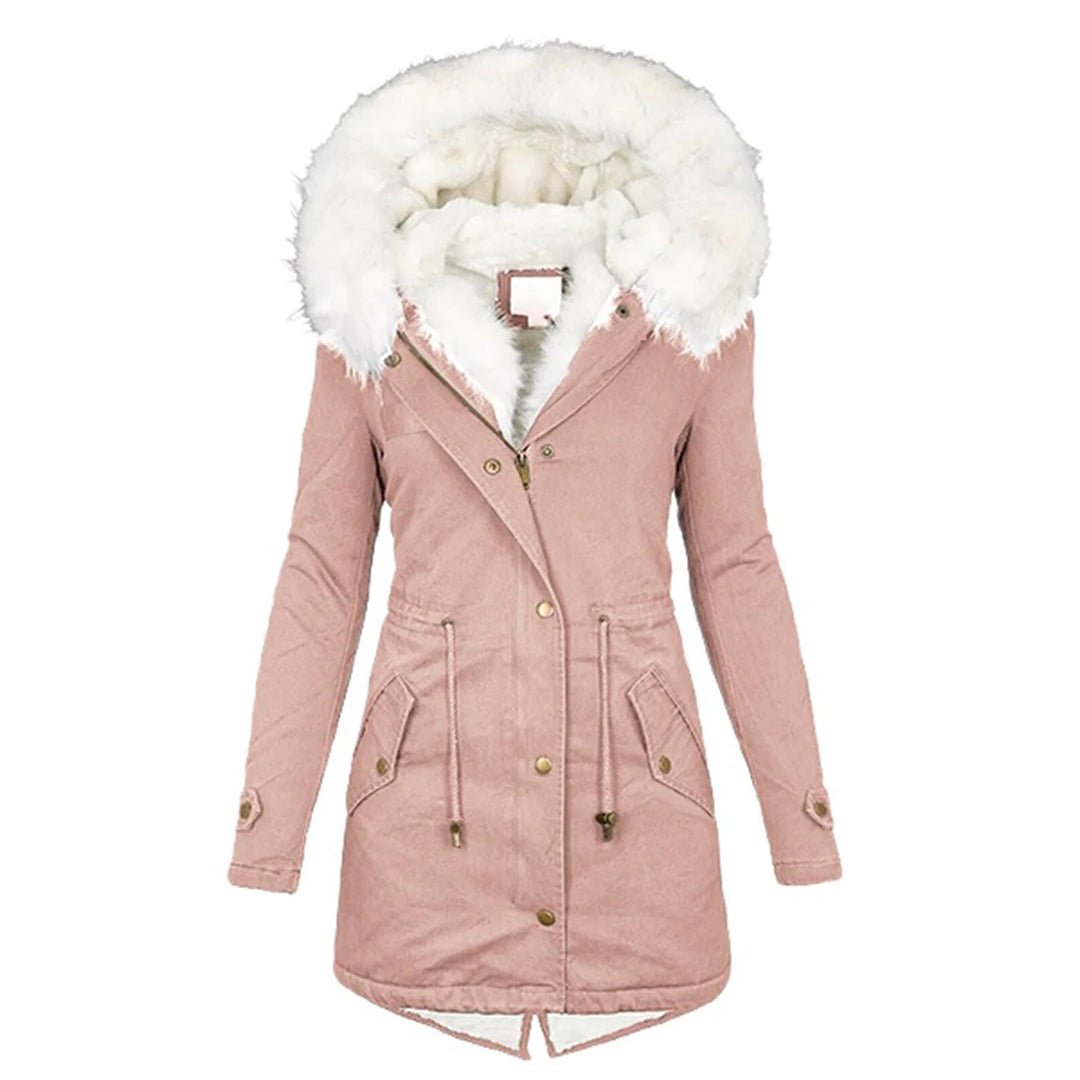 Winterjacke mit Kapuze und warmem Innenfutter für Frauen