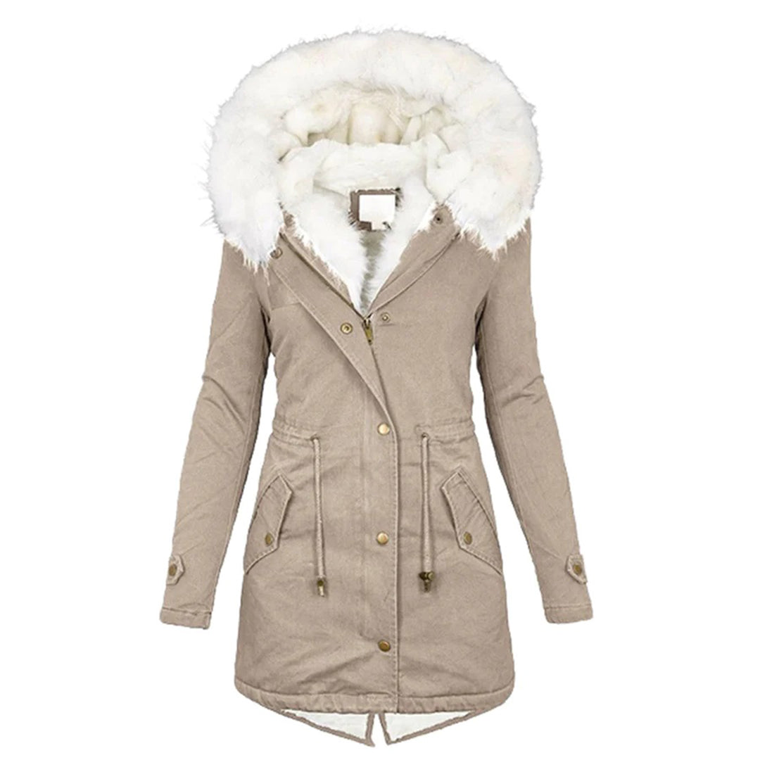 Winterjacke mit Kapuze und warmem Innenfutter für Frauen