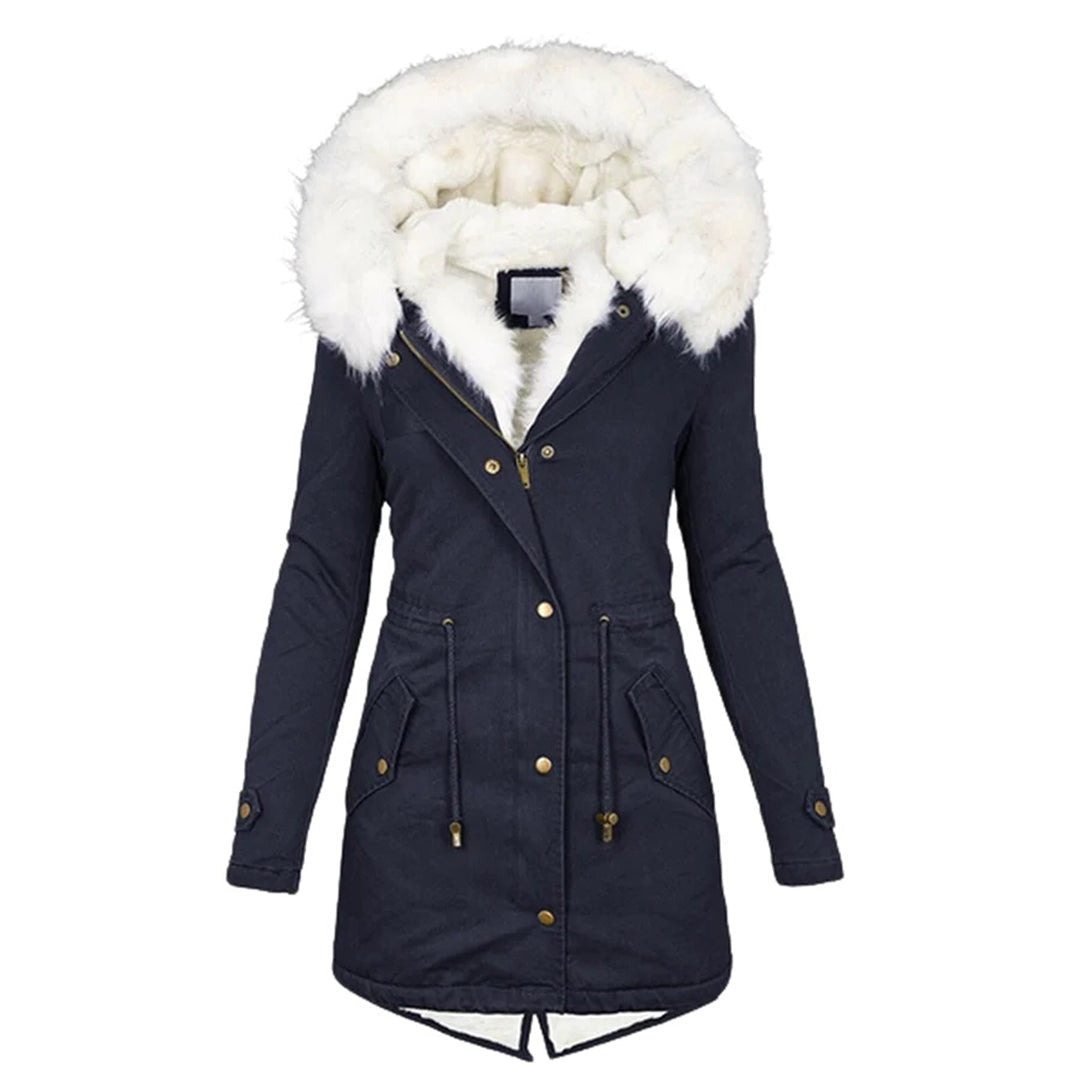Winterjacke mit Kapuze und warmem Innenfutter für Frauen