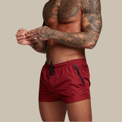 Badehose für Herren - Leichte, schnelltrocknende Strandhose mit Reißverschluss für den Sommer