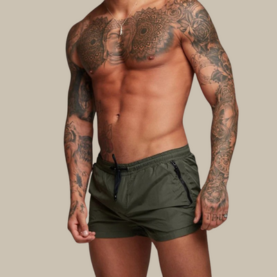 Badehose für Herren - Leichte, schnelltrocknende Strandhose mit Reißverschluss für den Sommer