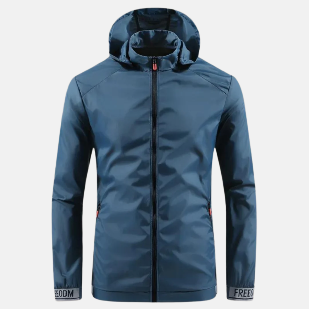 Regenjacke für Herren - Wasserdichte Übergangsjacke mit Kapuze