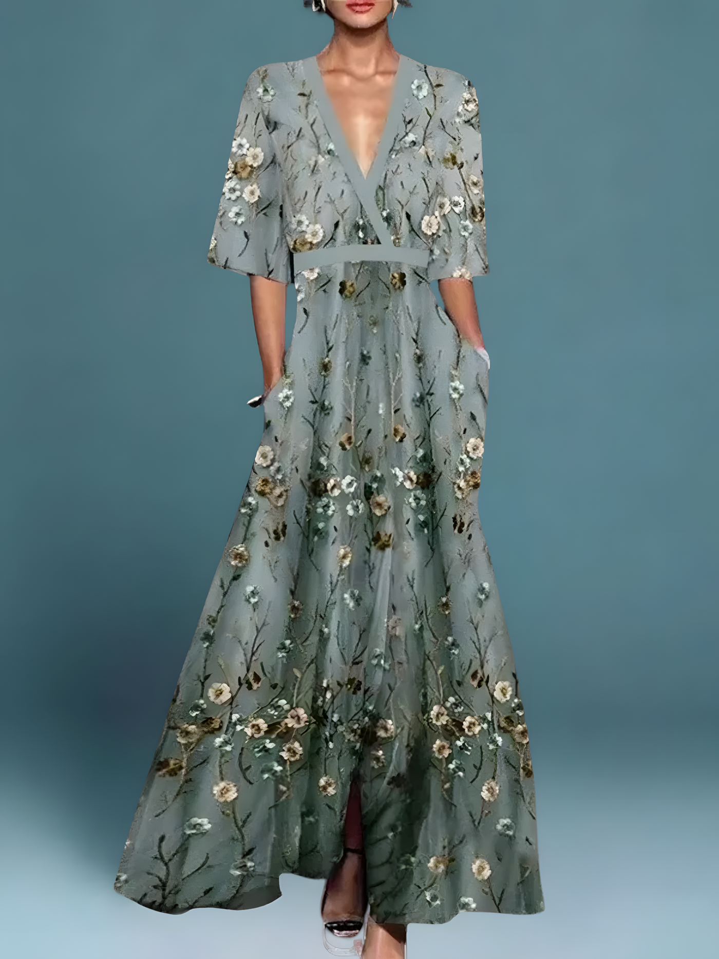 Laure | Elegantes florales Portemonnaie Kleid