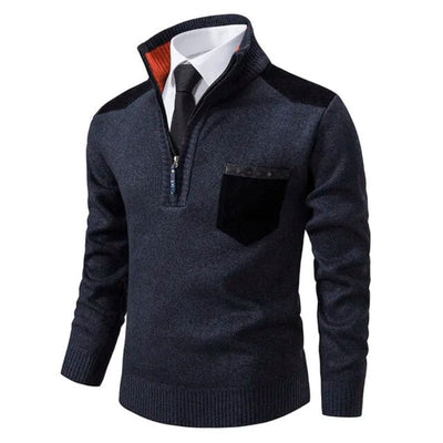 Rollkragenpullover mit Reißverschluss für Herren