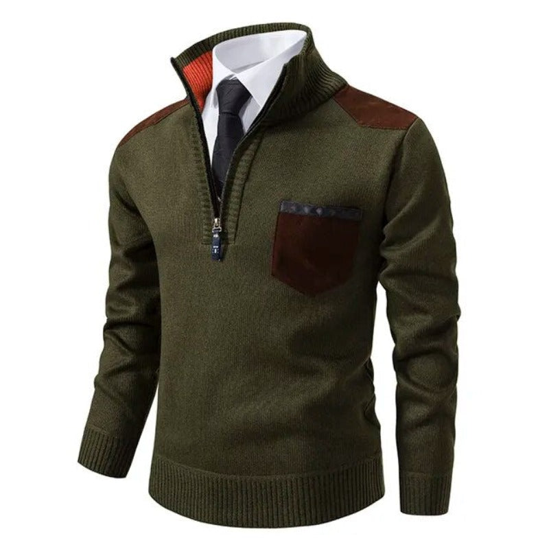 Rollkragenpullover mit Reißverschluss für Herren