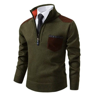 Rollkragenpullover mit Reißverschluss für Herren