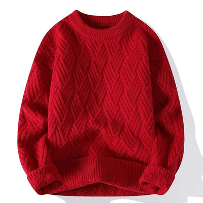 Klassischer Loose Fit-Strickpulloverfür Herren