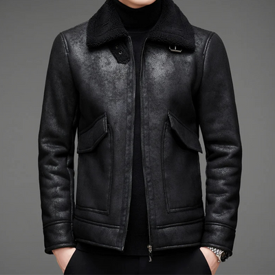 Herren Premium Lederjacke im Vintage-Stil