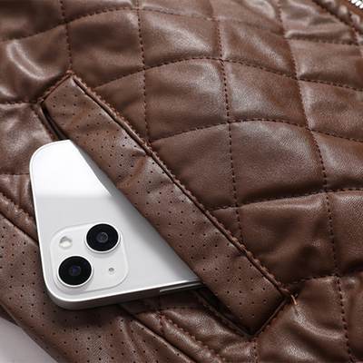 Lässige Lederjacke für Herren