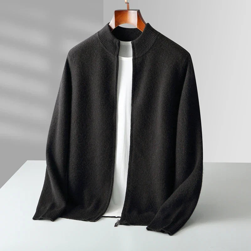 Herren Luxus Kaschmir Strickjacke in Premium Qualität