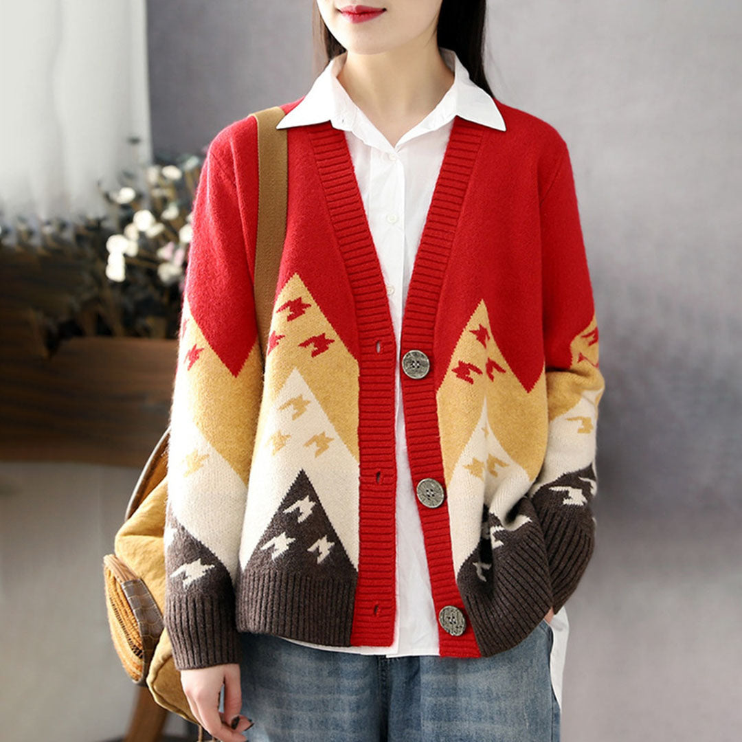 Strickjacke mit Knopfleiste für Frauen