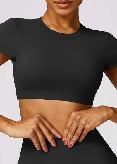 Kurzarm-T-Shirt – Integrierter BH – Lina