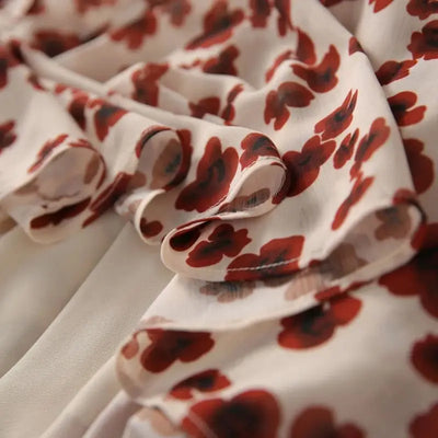 Rok met bloemenpatroon en elastische tailleband