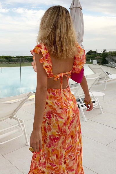 Azaria™ | Geblümtes Kleid mit Rüschen