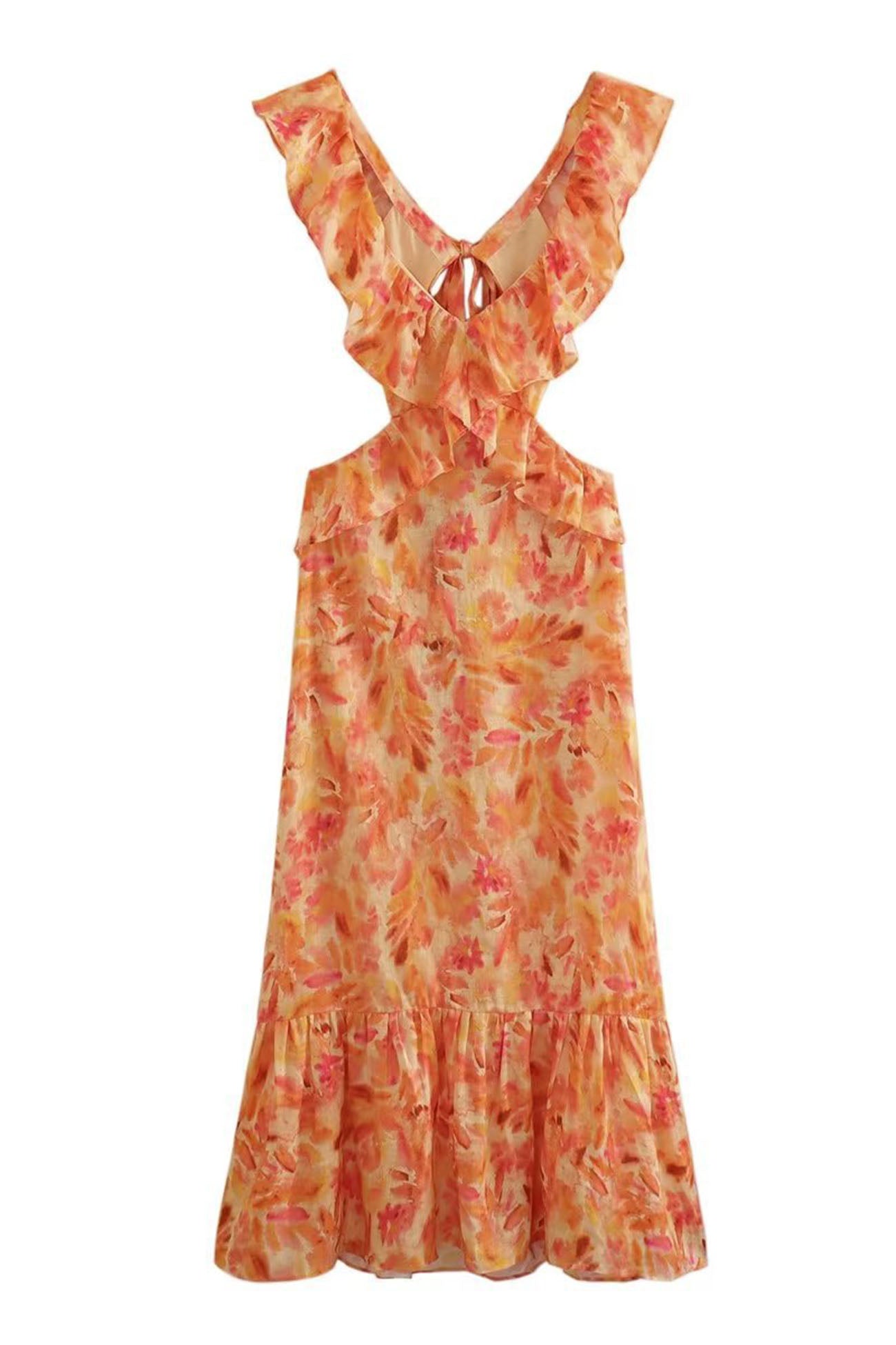 Azaria™ | Geblümtes Kleid mit Rüschen