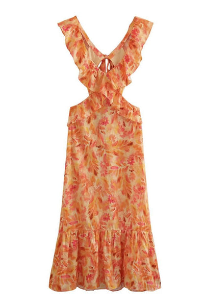 Azaria™ | Geblümtes Kleid mit Rüschen