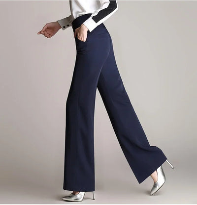 Amy Sommerhose | Stilvolle moderne hoch taillierte lange Damenhose