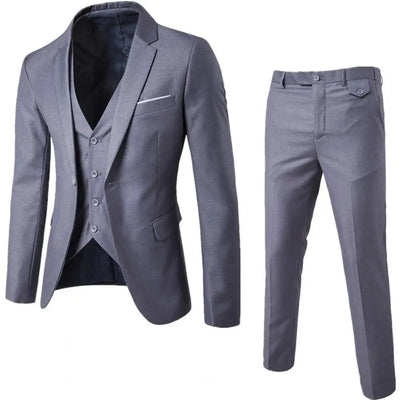 Sommerlicher Hochzeitsanzug für Herren - Leichter 3-teiliger Anzug mit Weste, Blazer und Hose