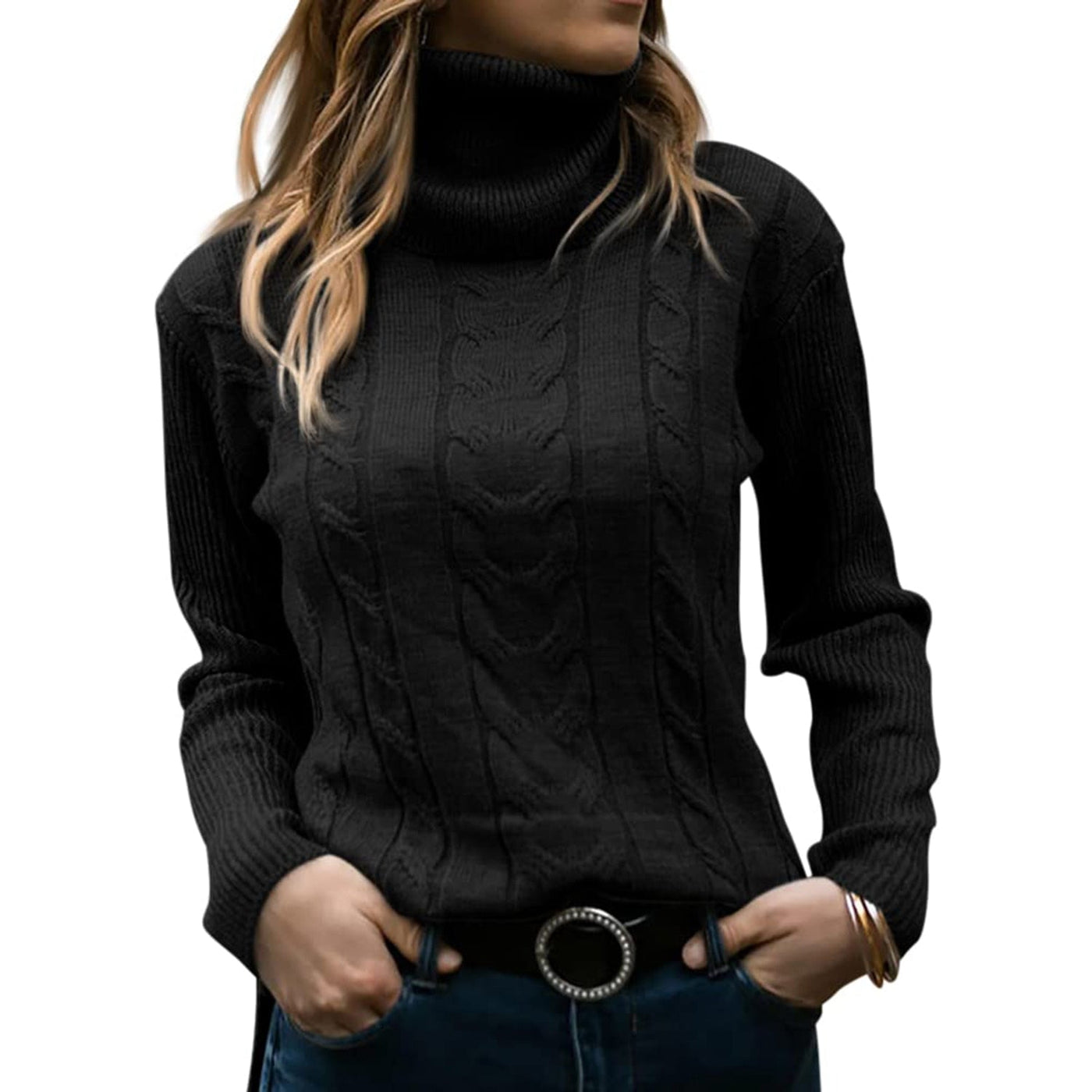 Warmer Rollkragen-Pullover für Damen